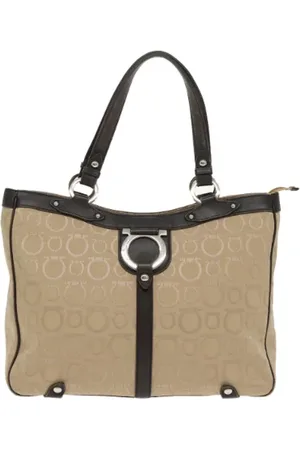 Salvatore Ferragamo Femme, Pre-owned, , Taille: ONE Size Pre-owned Toile sacs-main