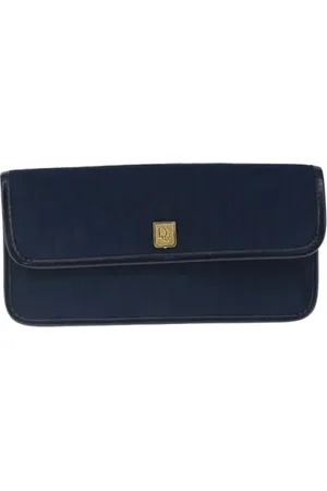 Dior Femme, Pre-owned, Bleu, Taille: ONE Size Pre-owned Toile pochettes-minaudieres