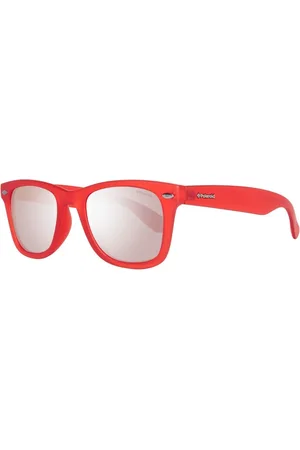 Polaroid Unisex, Accessoires, Rouge, Taille: ONE Size Lunettes de soleil en acétate rouge avec protection UV