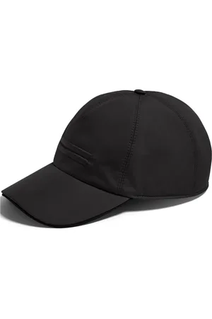 Ermenegildo Zegna Homme, Accessoires, Noir, Taille: L Casquette de baseball noire avec profil en cuir