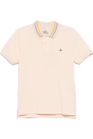Vivienne Westwood Homme, Tops, Rose, Taille: L T-shirt avec Broderie Logo Orb