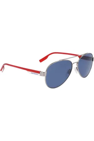 Converse Homme, Accessoires, Gris, Taille: ONE Size Lunettes de soleil à monture métallique et filtre UV