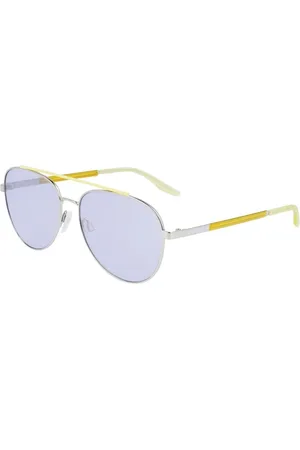 Converse Homme, Accessoires, Gris, Taille: ONE Size Lunettes de soleil en métal argenté avec filtre UV