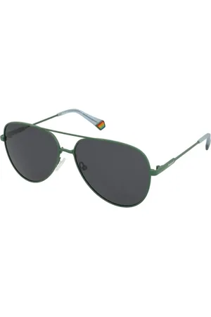 Polaroid Unisex, Accessoires, Vert, Taille: ONE Size Lunettes de Soleil en Métal Vert Teinture Solide Polarisé