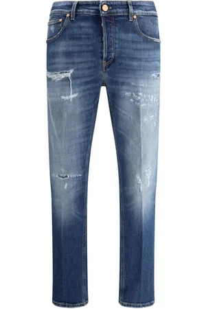 PT Torino Homme, Jeans, Bleu, Taille: W31 Jean droit vintage avec effet usé