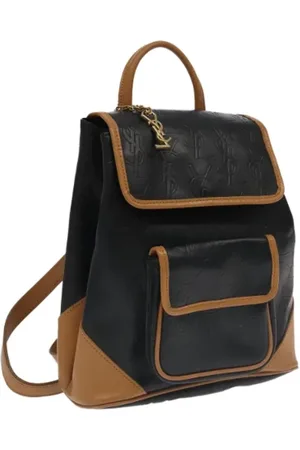 Saint Laurent Femme, Pre-owned, Noir, Taille: ONE Size Pre-owned Cuir sacs-dos