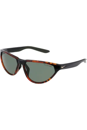 Nike Unisex, Accessoires, Brun, Taille: ONE Size Lunettes de soleil polarisées avec verre vert