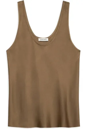 ANINE BING Femme, Tops, Brun, Taille: 36 FR Top en soie Lea