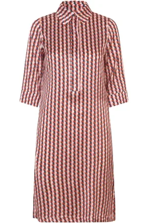Dea Kudibal Femme, Robes, Multicolore, Taille: 38 FR Robe-chemise en soie avec boutons cachés
