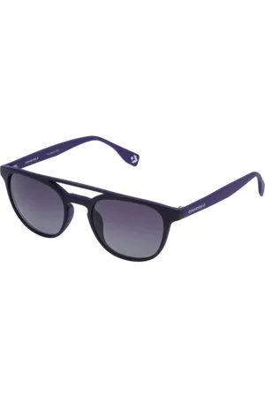 Converse Homme, Accessoires, Bleu, Taille: ONE Size Lunettes de Soleil Injectées Bleues avec Verres Gris