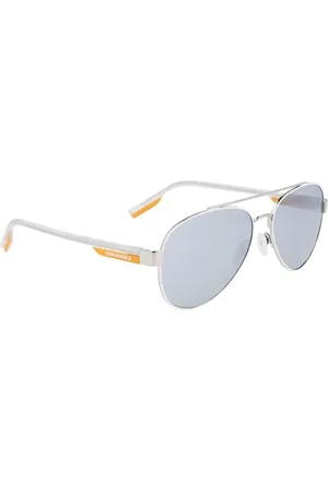 Converse Homme, Accessoires, Blanc, Taille: ONE Size Lunettes de soleil blanches en métal avec filtre UV