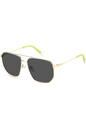 Polaroid Homme, Accessoires, Jaune, Taille: ONE Size Lunettes de Soleil en Métal Gris Doré Protection UV