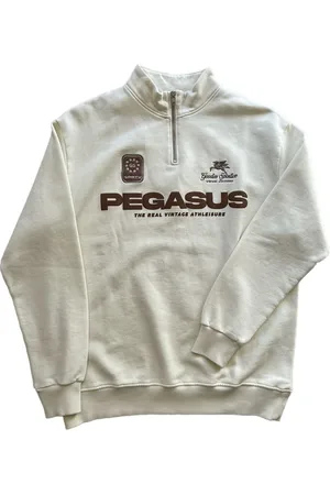 Goodies Sportive Homme, Sweatshirts et sweats à capuche, , Taille: S Sweat à Demi-Zip en Blanc Cassé