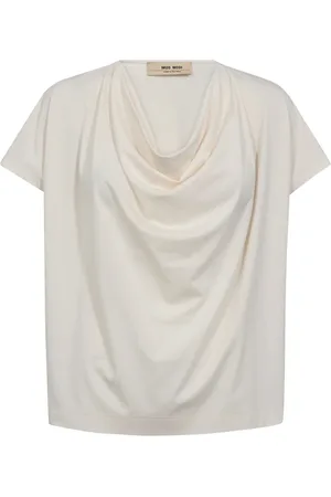 Mos Mosh Femme, Tops, , Taille: 36 FR Élégant Haut Tee Drapé Ecru