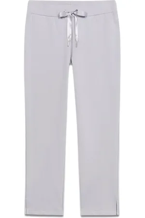 Oltre Femme, Pantalons, Gris, Taille: 42 FR Jogging en coton mélangé
