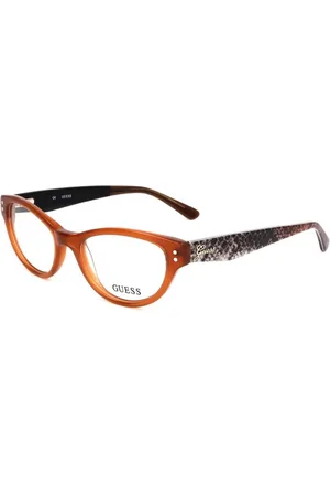 Guess Unisex, Accessoires, , Taille: ONE Size Monture Lunettes en Plastique Ambre