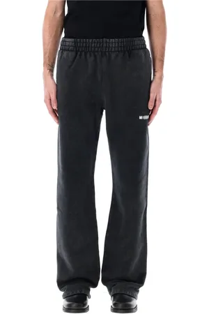 MISBHV Homme, Pantalons, Noir, Taille: M Pantalon de survêtement noir de la communauté avec logo graphique
