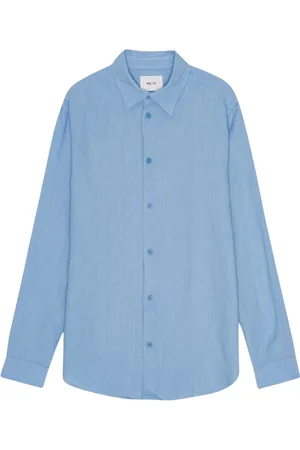 NN.07 Homme, Chemises, Bleu, Taille: S Chemise en Lin Céruléen Enzo 5708