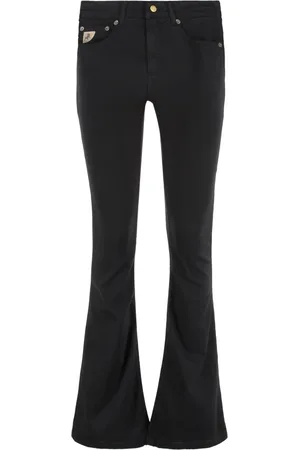 Lois Femme, Jeans, Noir, Taille: W26 Pantalon Évasé avec Patchs Logo