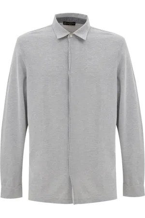 corneliani Homme, Chemises, Gris, Taille: M Chemise Classique Grise Manches Longues Coton