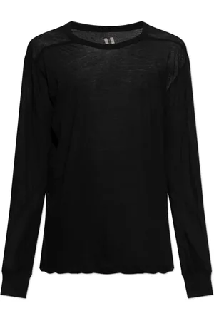 Rick Owens Homme, Tops, Noir, Taille: M T-shirt à Manches Longues Level LS