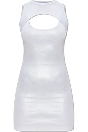 OFF-WHITE Femme, Robes, Gris, Taille: 34 FR Robe avec découpes décoratives