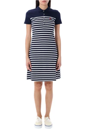 Ralph Lauren Femme, Robes, Multicolore, Taille: 36 FR Robe Midi Rayée