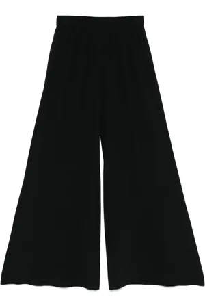 GIANLUCA CAPANNOLO Femme, Pantalons, Noir, Taille: 42 FR Pantalon Palazzo Antonia Élastiqué