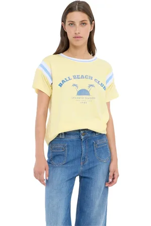 Ball Femme, Tops, Jaune, Taille: 38 FR Citron Meringue Tee Haut Manches Courtes