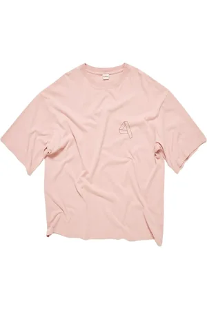 Cycle Homme, Tops, Rose, Taille: S T-shirt en Coton avec Logo Imprimé