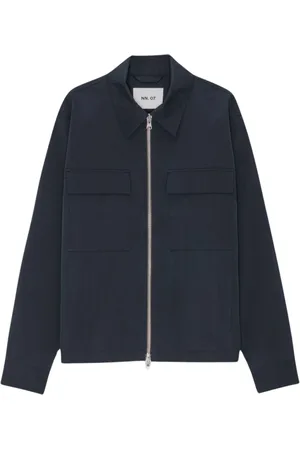 NN.07 Homme, Vestes, Bleu, Taille: L Veste Légère Imperméable Bleu Marine