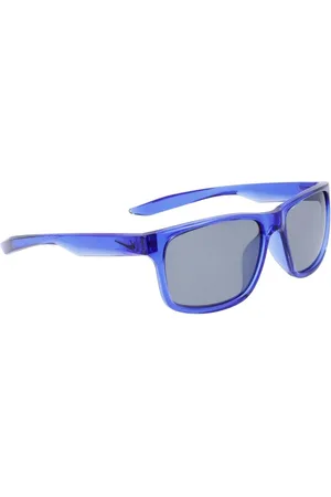 Nike Homme, Accessoires, Bleu, Taille: ONE Size Lunettes de soleil en acétate bleu avec verres gris