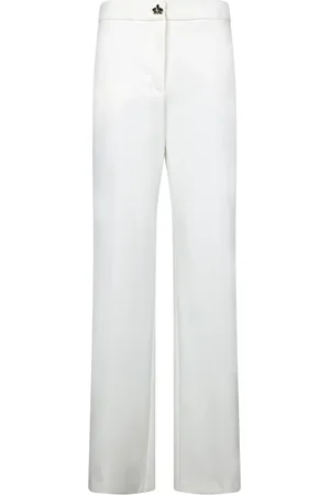 GENNY Femme, Pantalons, Blanc, Taille: 34 FR Pantalon taille haute élégant