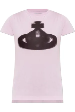 Vivienne Westwood Femme, Tops, Violet, Taille: 38 FR T-shirt avec logo