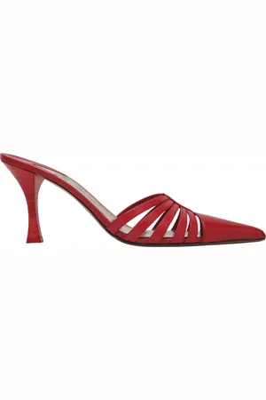 PARIS TEXAS Femme, Chaussures, Rouge, Taille: 38 1/2 EU Nadia Mule Sandale Talon Bas