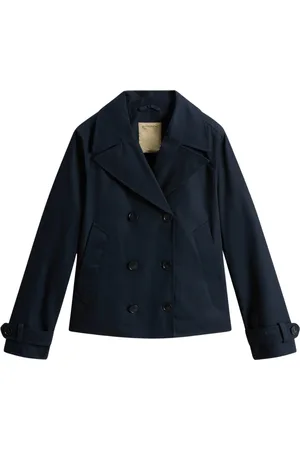 Woolrich Femme, Manteaux, Bleu, Taille: 38 FR Peacoat Style Militaire