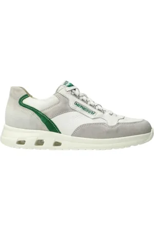 Mephisto Homme, Chaussures, Blanc, Taille: 42 1/2 EU Baskets casual blanches et grises