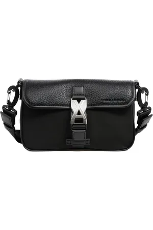 Armani Exchange Homme, Sacs, Noir, Taille: ONE Size Sac Bandoulière Élégant avec Bandoulière Réglable