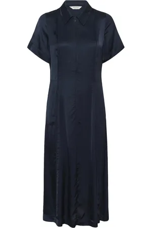 Part Two Femme, Robes, Bleu, Taille: 48 FR Élégante Robe Chemise After Midnight