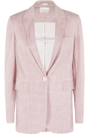 Circolo Femme, Vestes, Rose, Taille: 40 FR Blazer Piquet pour un Look Élégant