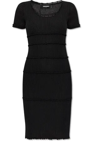 Dsquared2 Femme, Robes, Noir, Taille: 34 FR Robe côtelée