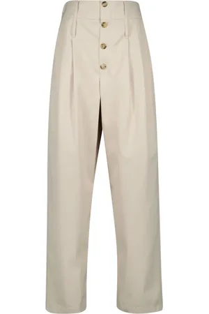 Moschino Femme, Pantalons, , Taille: 36 FR Pantalon taille haute plissé