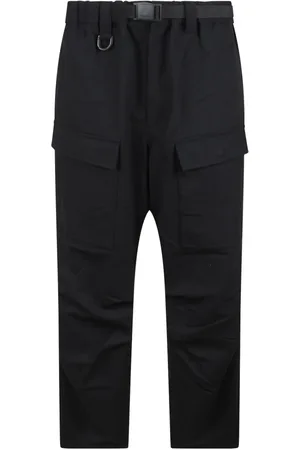 Y-3 Homme, Pantalons, Noir, Taille: S Pantalon Cargo en Flanelle avec Ceinture Intégrée