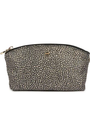 Borbonese Femme, Sacs, , Taille: ONE Size Pochette en Tissu Imprimé avec Détails en Cuir