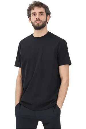 Armani Exchange Homme, Tops, Noir, Taille: L T-shirt noir à manches courtes Design simple