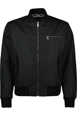 VERSACE Homme, Vestes, Noir, Taille: S Bomber Réversible avec Imprimé Chain