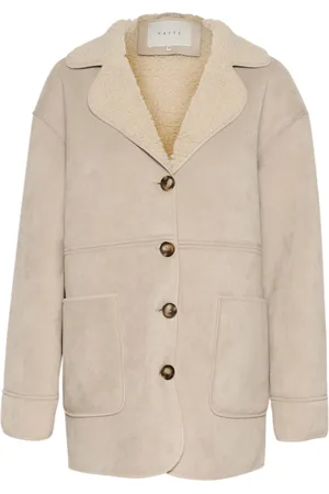 Kaffe Femme, Manteaux, Gris, Taille: 38 FR Manteau Veste Gris Plume