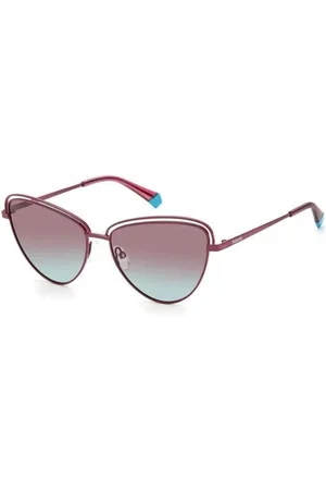 Polaroid Femme, Accessoires, Rouge, Taille: ONE Size Lunettes de soleil en acier bordeaux avec filtre UV