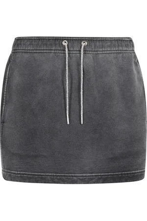 Alexander Wang Femme, Jupes, Gris, Taille: 36 FR Mini-Jupe avec Cordon en Strass