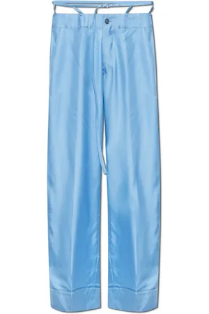 Dsquared2 Femme, Pantalons, Bleu, Taille: 38 FR Pantalon en Soie